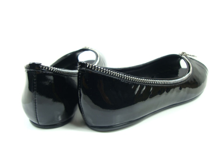 Alexander McQueen Leather zip Flat Shoes Black