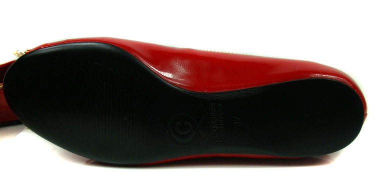 Alexander McQueen Leather zip Flat Shoes Red