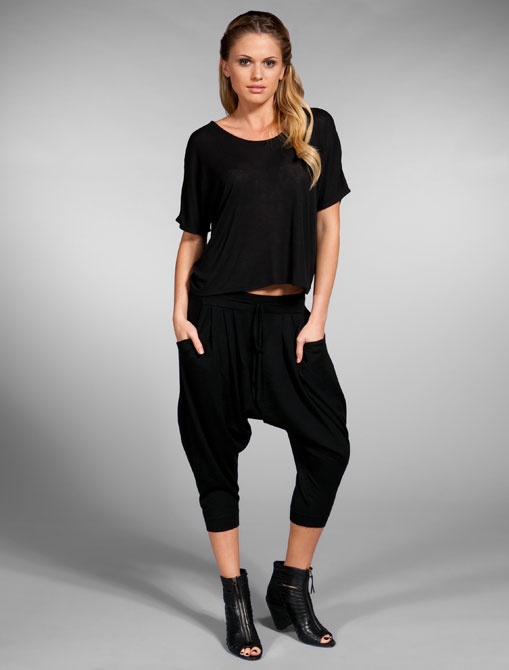 Alexander Wang Cut-Out Crop T-shirts T