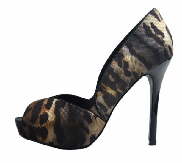 Alexander McQueen Leopard grain Open-toe Pumps