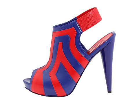 Alexander McQueen Peep-toe platform booties Red