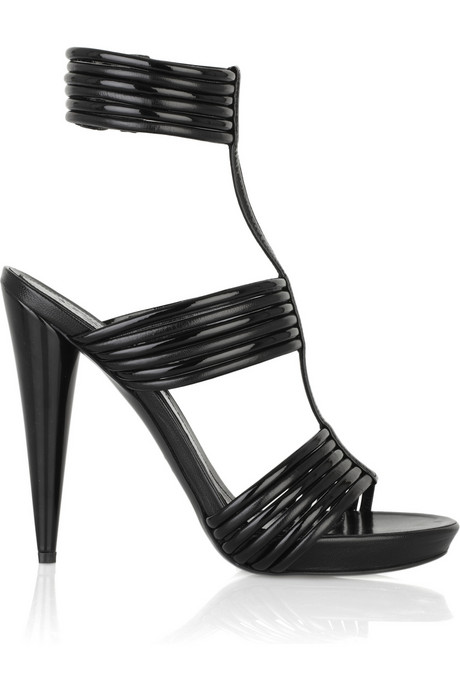 Alexander McQueen Leather T bar sandals Black