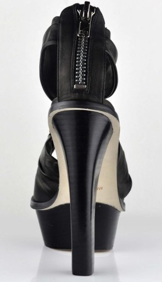 Alexander Wang Jannifer Mod Black Calfskin Thick Awl Heel Black