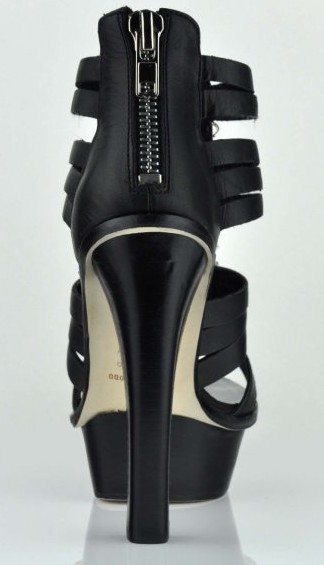 Alexander Wang Jannifer Mod Black Heavy Metal Thick Heel