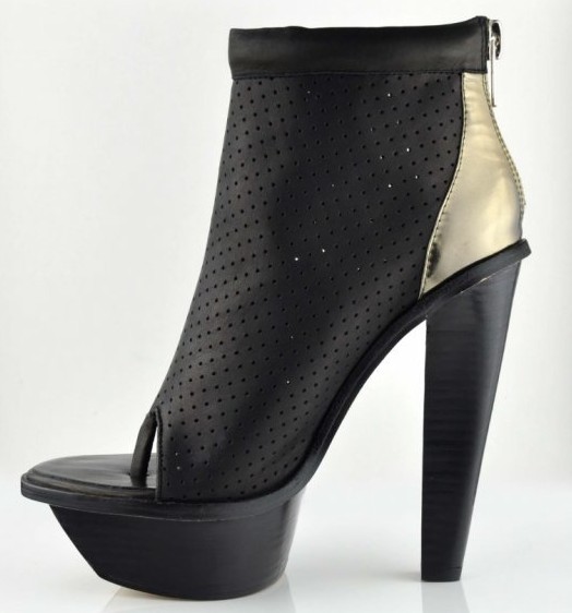 Alexander Wang Jannifer Mod Black Surface Awl Heel