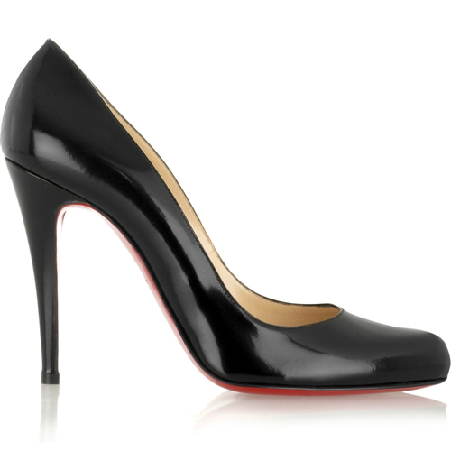 Christian Louboutin Black patent leather 120 Pigalle pumps
