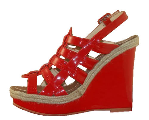 Christian Louboutin Wedge Espadrille Red