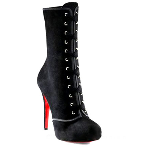 Christian Louboutin Lace-Up Ankle Boots black