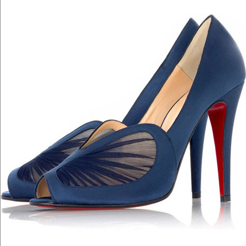 Christian Louboutin Papilipi Satin Pump Blue