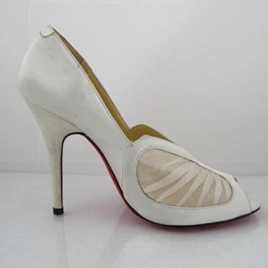 Christian Louboutin Papilipi Satin Pump White