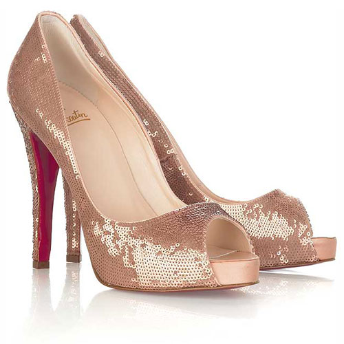 Christian Louboutin Very Prive Peep-Toe Pumps Blush